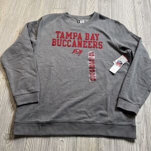 Tampa Bay Buccaneers Crewneck Sweatshirt Mens XL Gray Sewn Spellout NFL Team New